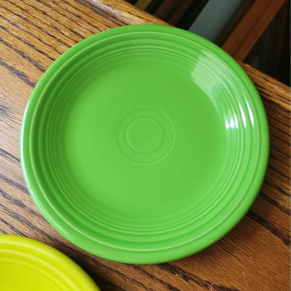 Vtg Fiestaware Salad Plates Set Of 4 Homer Laughlin 7.25 inch Assorted Colors